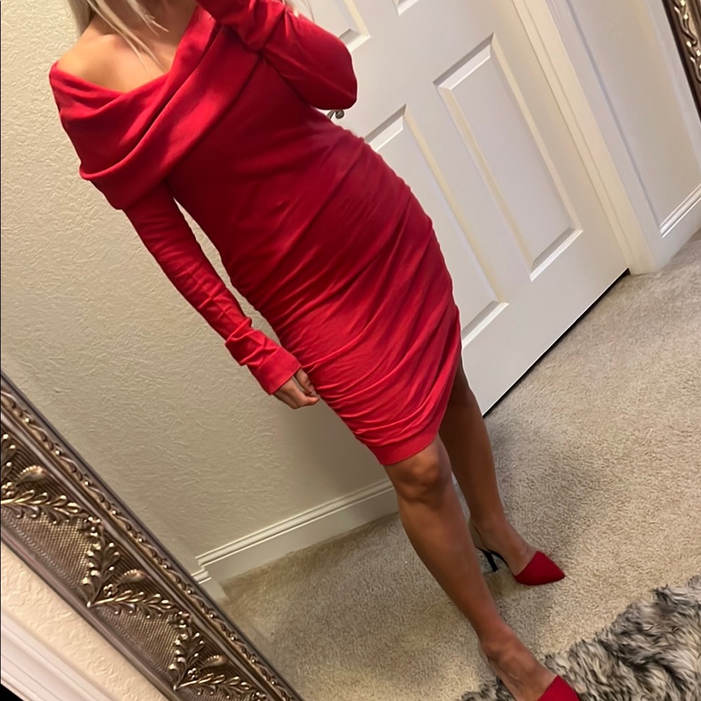 🌺RACHEL Rachel Roy 🌺Pink  Ruched Off-Shoulder Bodycon Dress - Picture 8 of 17